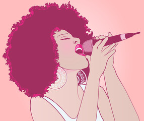 Handdoek met foto Muziekband jazz singer  © Isaxar
