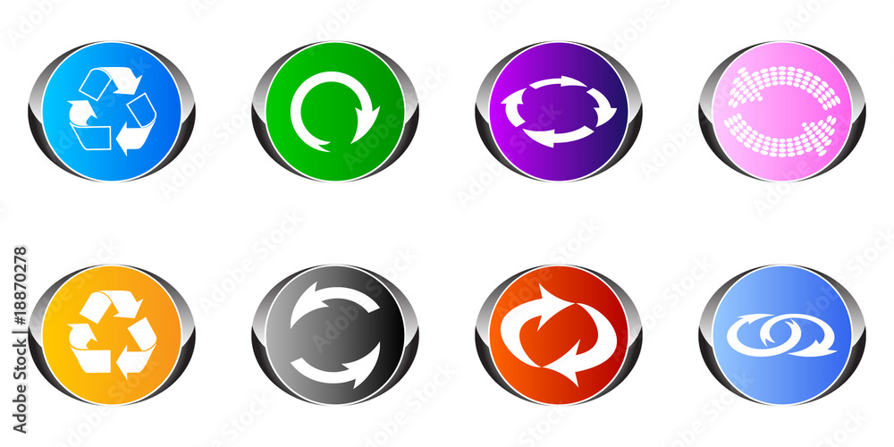 recycling web buttons different colors recycling web buttons different colors