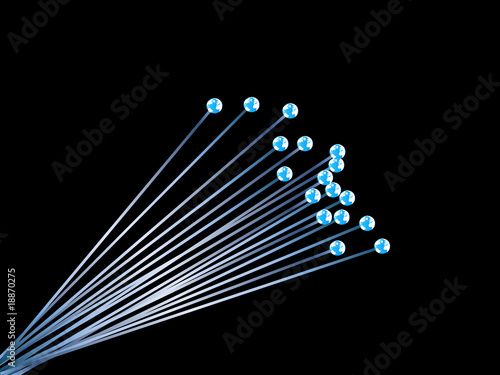 Optic fibers vector illustration
