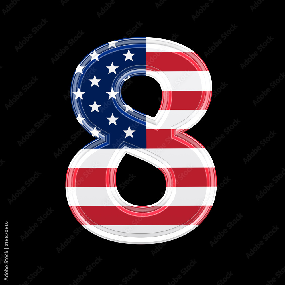 Obraz premium us 3d number