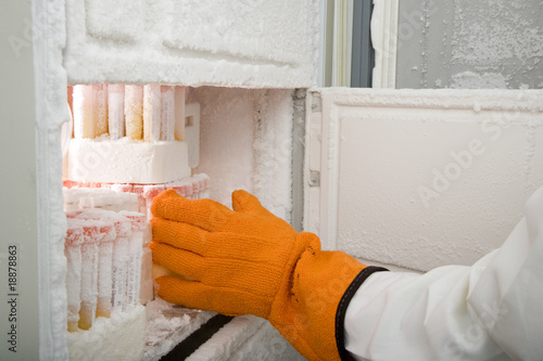 Researcher with Samples