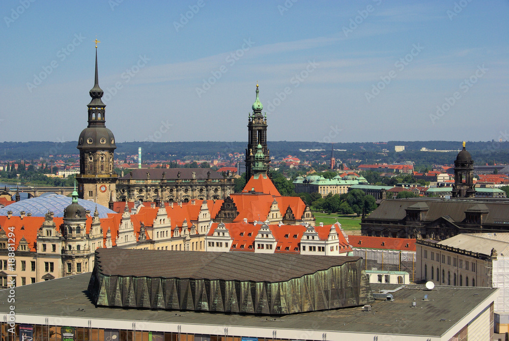 Obraz premium Dresden von oben - Dresden view 01