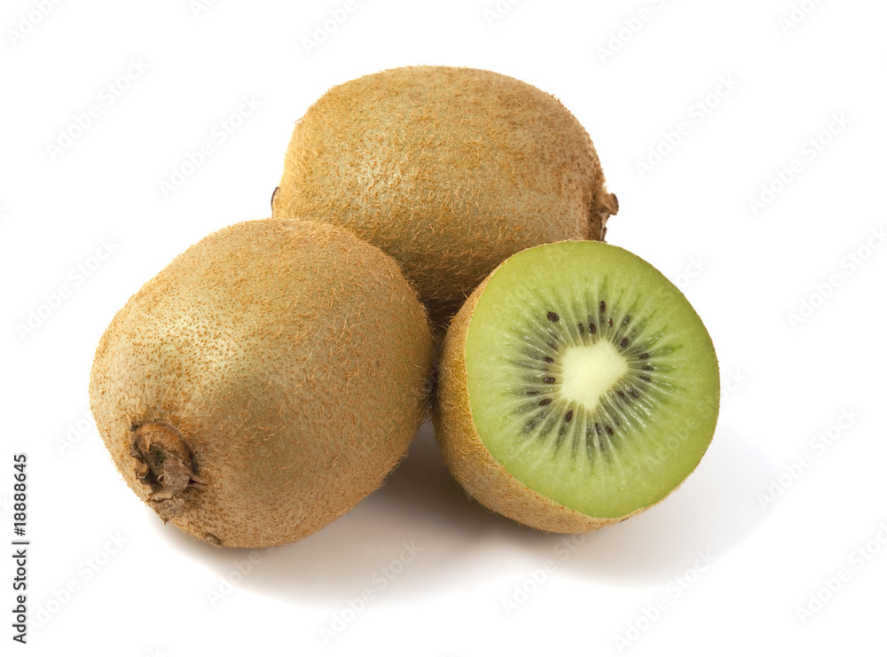 Kiwi fruits isolated on white background. Macro photo. Kiwi fruits isolated on white background. Macro photo.