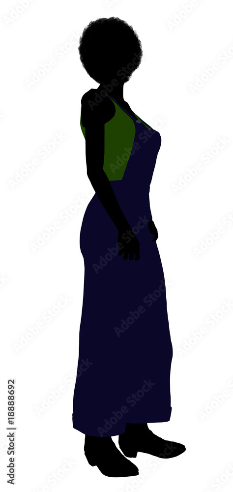 African American Casual Woman Illustration Silhouette African American Casual Woman Illustration Silhouette