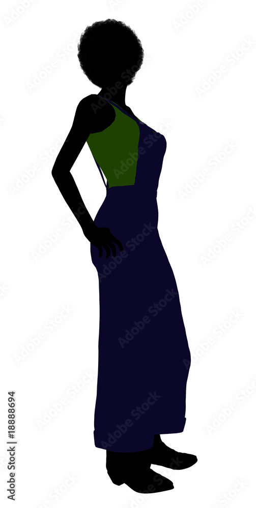 African American Casual Woman Illustration Silhouette African American Casual Woman Illustration Silhouette