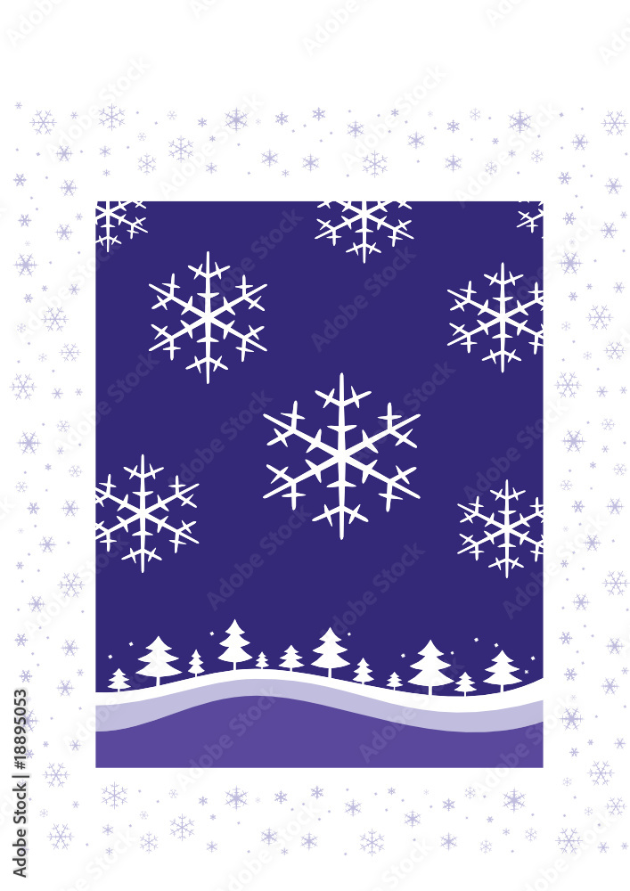 Winter Christmas landscape Winter Christmas landscape