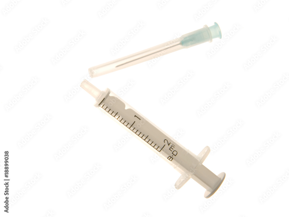 syringe isolated on white background
