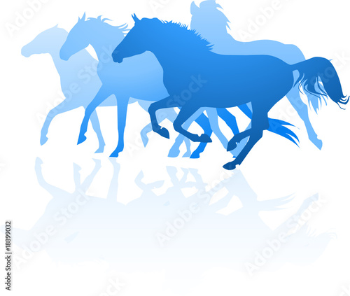 horses silhouettes