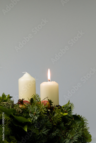 Adventskranz, beleuchtet