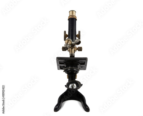 Antique Microscope Front View - Isolated