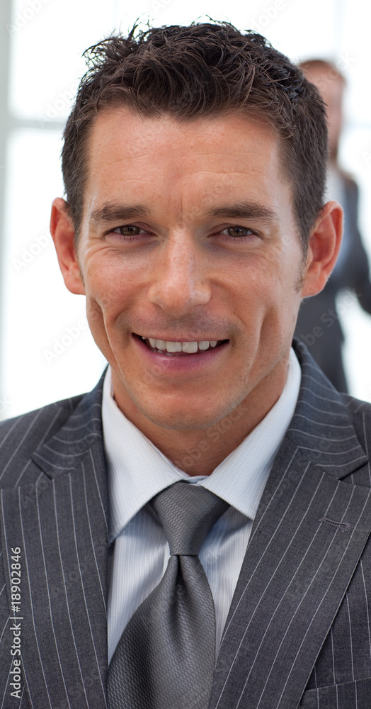 Close-up of an attractive businessman