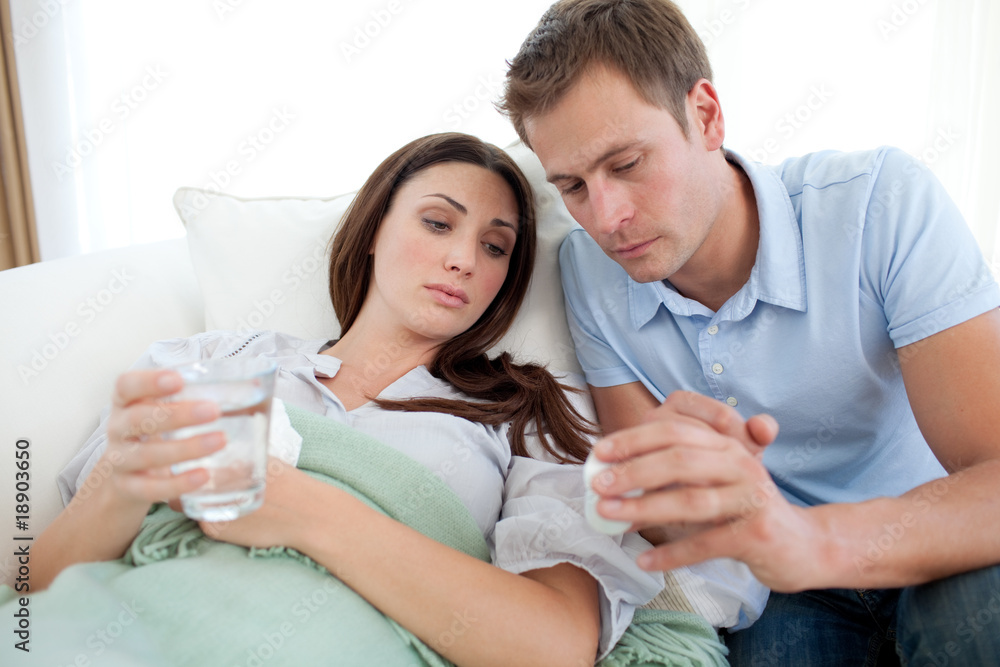 Carring man nursering his sick wife Carring man nursering his sick wife