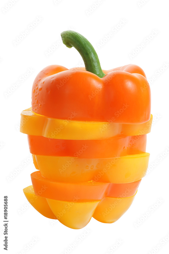sweet pepper on white background sweet pepper on white background