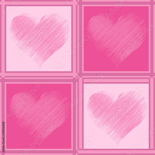 Seamless Valentine pattern with hearts