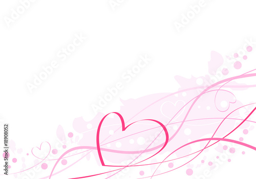 artistic pink heart