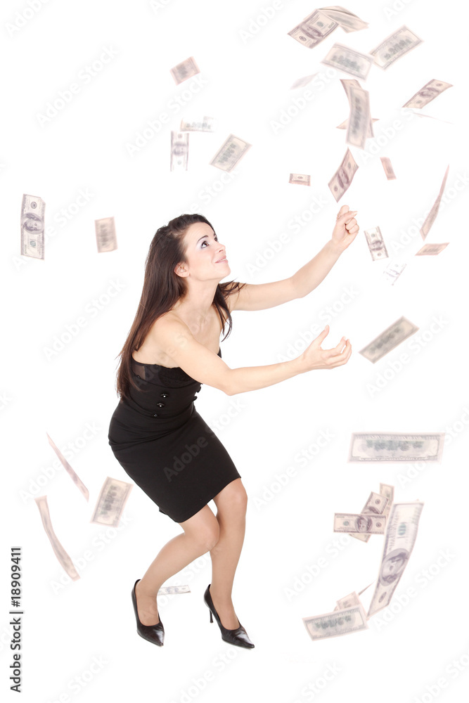 Obraz premium Beautiful woman on white background