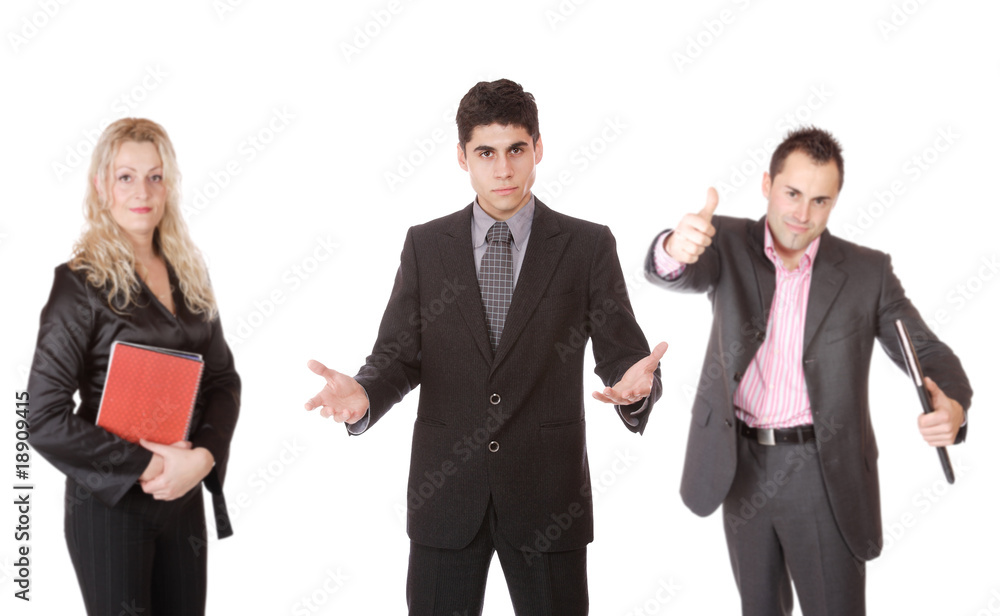 An attractive, business team