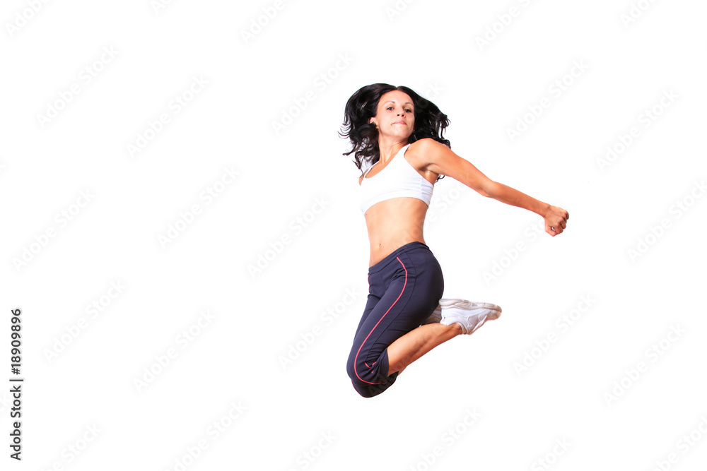 Young woman jumping Young woman jumping