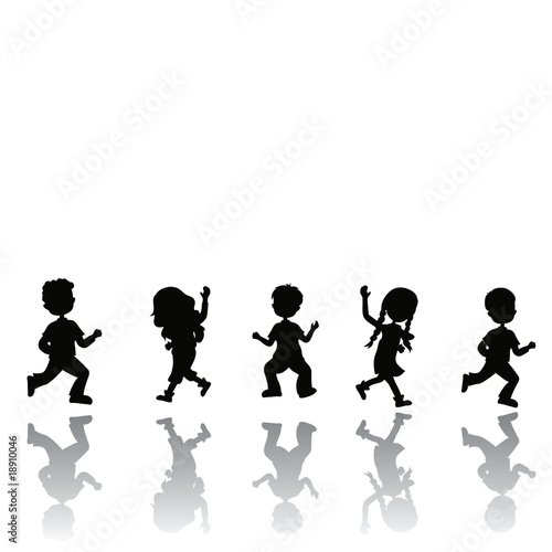 silhouettes children