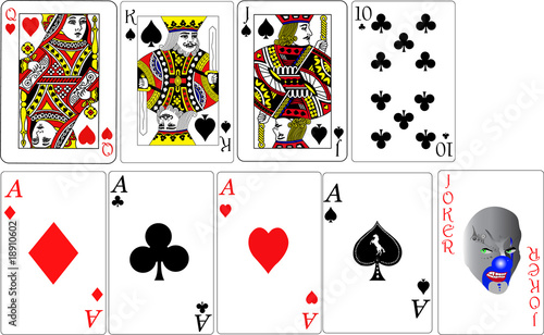 set of playing cards vector