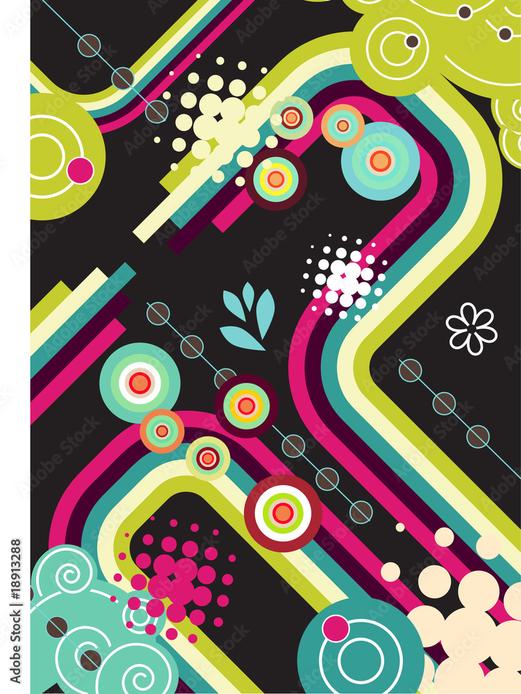 Naklejka premium Futuristic abstract stripes on black background