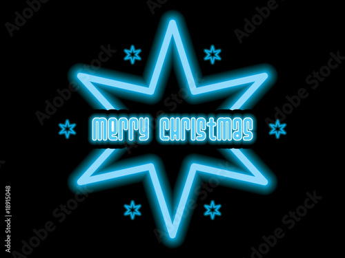 isolated star on xmas background