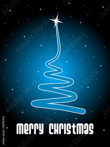 vector isolated xmas tree