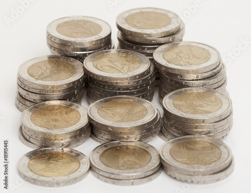 Stapel von Münzen Euro