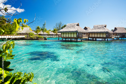 Over water bungalows with over amazing lagoon #18916698
