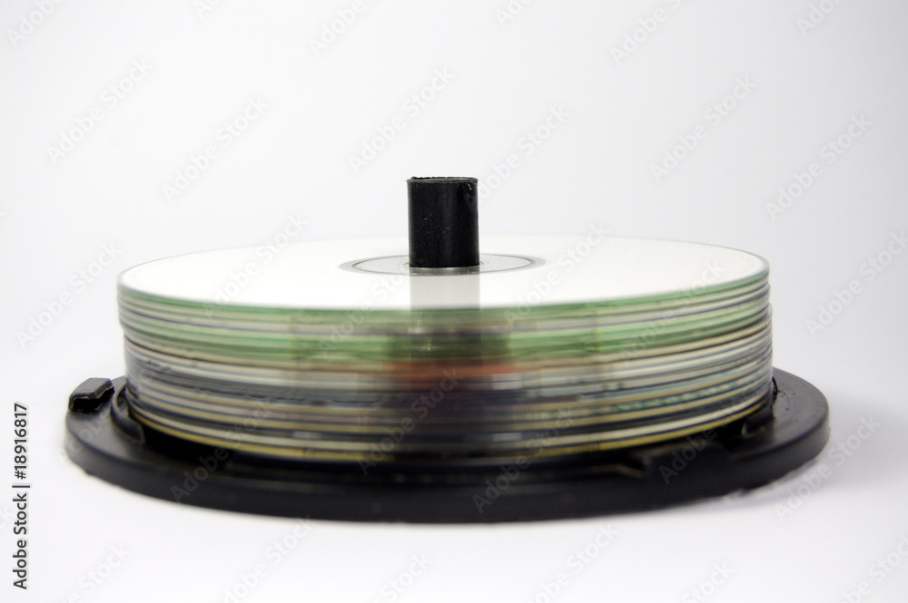 a stack of CD