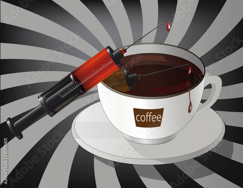 coffee and syringe