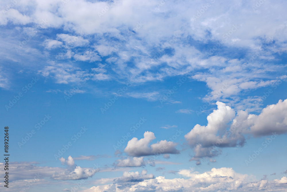 Fototapeta premium Background of bright blue sky.