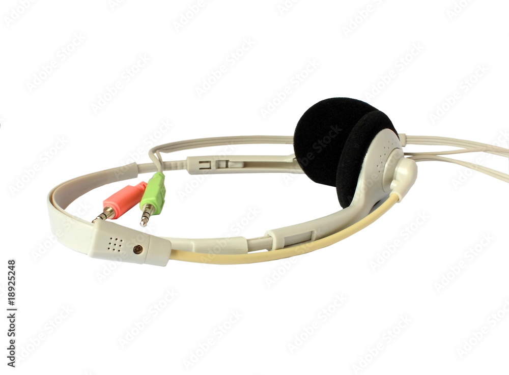 Naklejka premium headphones with microphone
