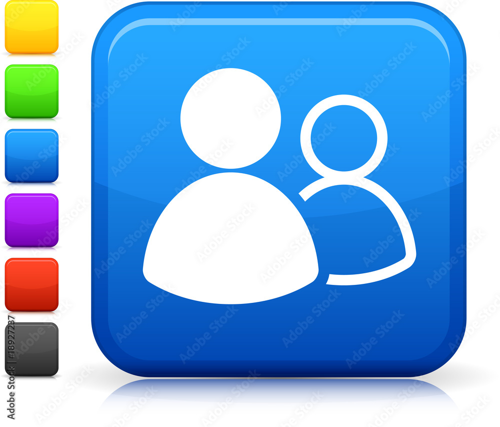 online groups icon on square internet button online groups icon on square internet button