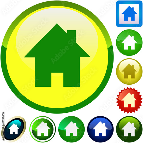 Home icons. Graphic elements set.