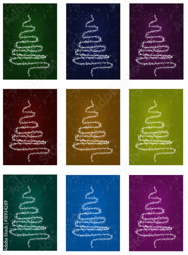 Colorful christmas cards