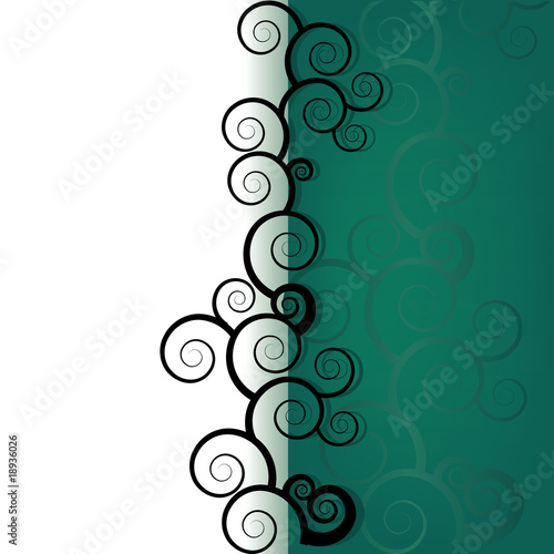 Green abstract background. Vector Illustration