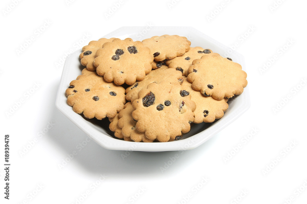 Plate of Raisin Biscuits