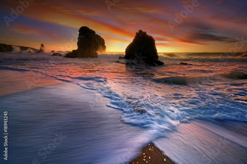 Sunset scene on the sea