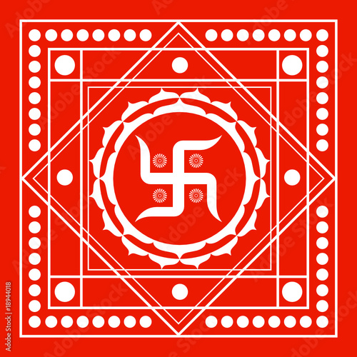 Spiritual Swastika Background