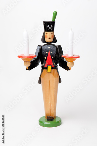 Bergbaufigur als Kerzenständer aus dem Erzgebirge