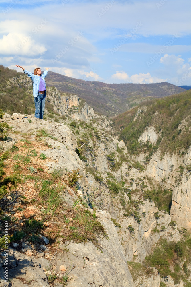 Spring Great Crimean Canyon landscape