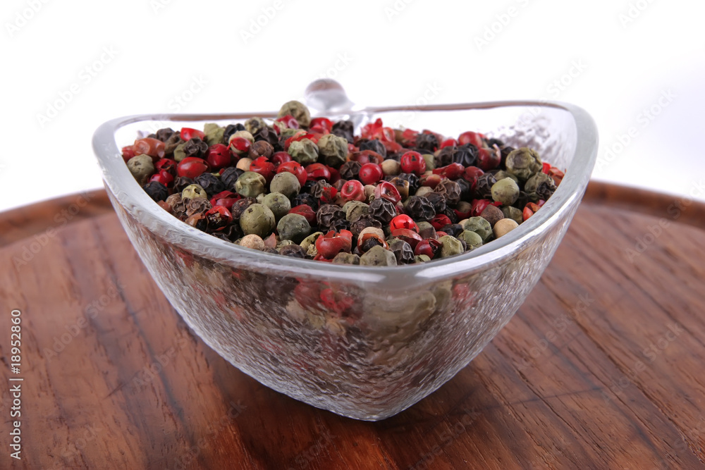 dry pepper over white dry pepper over white