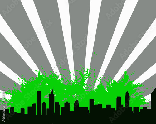 VILLE BUILDINGS RAYURES ABSTRAIT