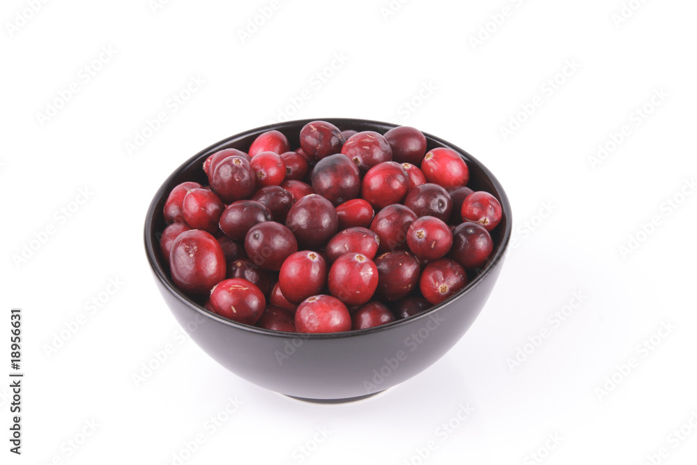 Cranberries in a Black Bowl Cranberries in a Black Bowl