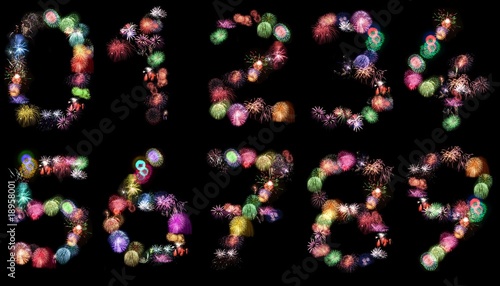 0123456789 fireworks