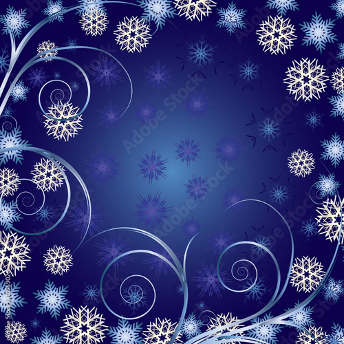 Beautiful Blue Christmas background