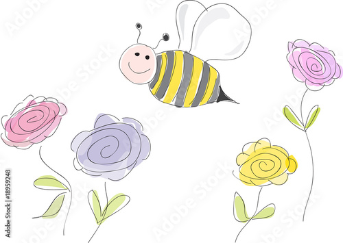 ape su fiori