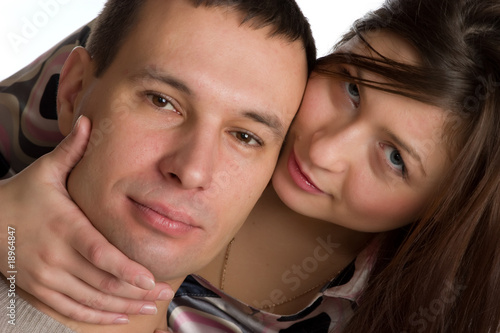 Portrait of happy young couple.