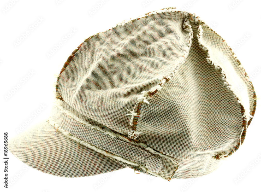 casquette rasta tissu retourné fond blanc Stock Photo | Adobe Stock
